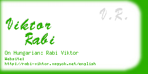 viktor rabi business card